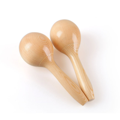 Wholesale Baby Party Wooden Educational Toy Orff Music Instrument Plain Wood Maracas Mini Wooden Fiesta Maracas