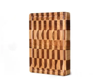 Hot Sale Grid Luxury Reusable Thick Custom Double Grain Side Wood Cutting Board