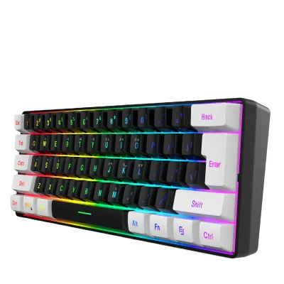 Factory Direct 60% RGB Backlight 2.4G BT Wireless Gaming Mechanical Aluminum Cnc Mechanical Gaming Keyboard