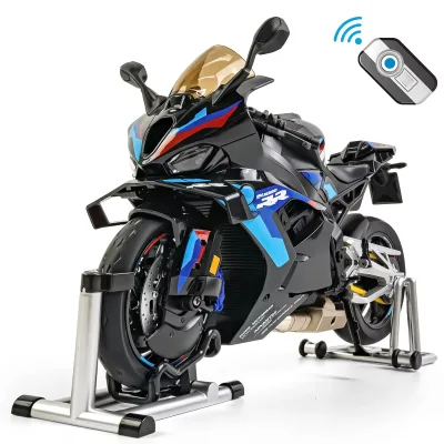 Hot New Diecast Spray Modern Style 1:9 Simulation Scale Kids Alloy Diecast Motorcycle Pull-back Model with Remote Control Metal