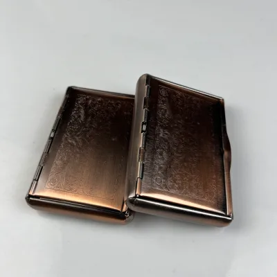 Engraving Design Bronze Finished Cigarettes Case Hot Selling Metal Luxury Cigarette Case