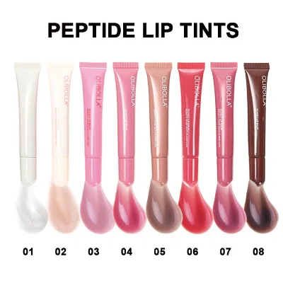 Polypeptide Liquid Moisturizing Lip Gloss OEM Private Label Anti-lip Lines Waterproof Long Lasting Shine Lip Makeup Lip Gloss