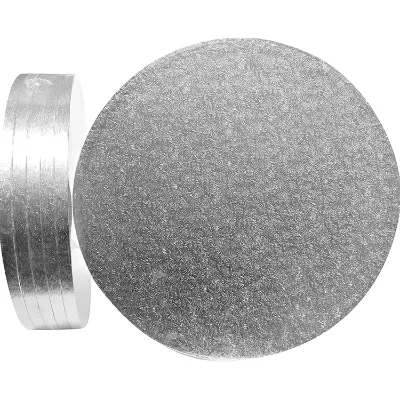 Silver Foil Wrapped Edges Sturdy 12 Inches Round Cake Drums  Cake Board Based Pad for Decoration