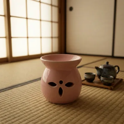 pink Ceramic Round Incense burner Wholesale