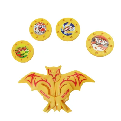 Animal Shape Flying Bat Toys Disc Shooting Toy With 4 Small Plastic Disc Flying Saucer Mini Flying Disc Launcher Toy