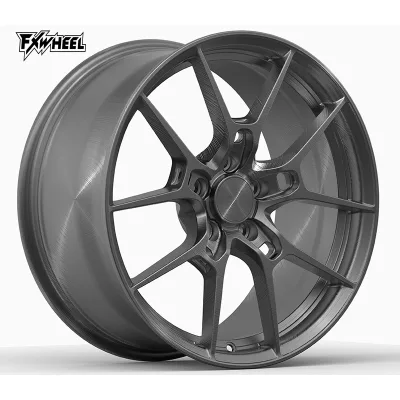 FXWHEEL Customized Gun Gray Brushed Forged Aluminum Alloy Wheel Rims 17-26 Inch 5x112 5x130 Fit Lexus LS Nissan GTR Toyota Supra