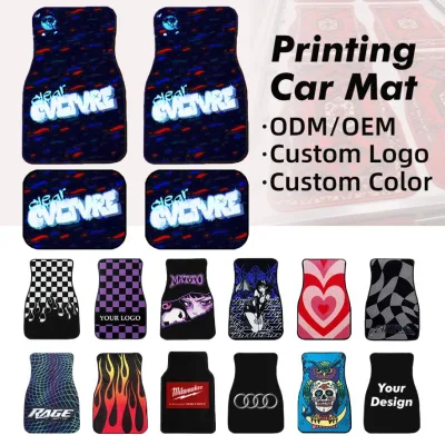 Custom Car Mat Personalized Logo Anti Slip Car Floor Mats with Designer for 4 Pieces Universal Car Floor Mats for Tesla