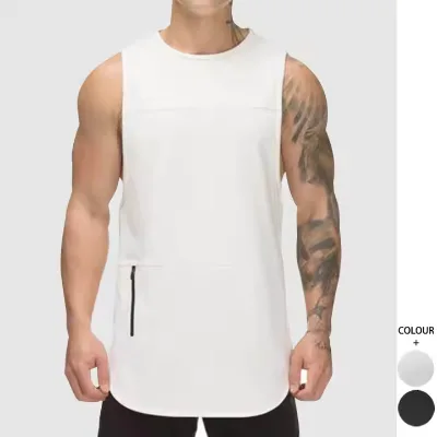 Men's Casual Gym Vest Jogger Sports Running Shorts Quality Knitted Quick Dry Breathable Made Polyester Spandex for Outdoor Track