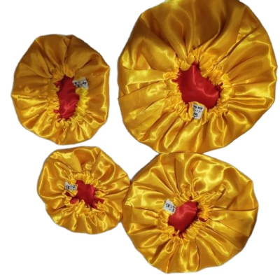 Solid Color and Cartoon Hair Satin Bonnet