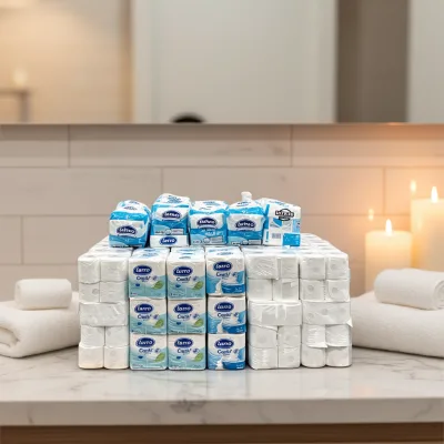 Tad Alibaba Commercial Use Softest Buy Recycled Bamboo Good Roll Toilet Paper 3 Ply Bulk in Sale Company Papel Higiene