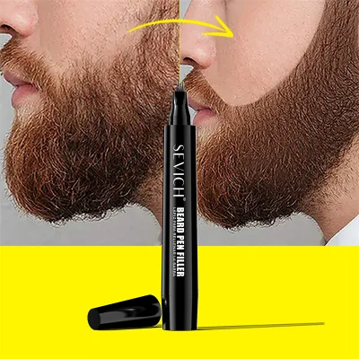 SEVICH Beard Pen Filler Instant Fuller Beard Waterproof Sweat Resistant Beard Dye Natural Color for Patchy Beard