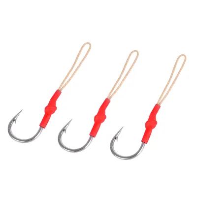 Saltwater Fishing Accessories Lead Jig Assist Hooks Forged Short Shank Single Hook Equipment