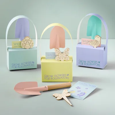 PLANT FUN 3 Pack Eco-Friendly Pollinator Easter Gift Set Seasonal Garden Kit for Easter Holiday Presents