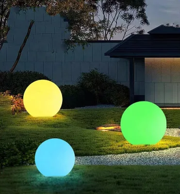 Customized Rechargeable Remote Control Solar Light Balls for Outdoor Garden Road Decoration
