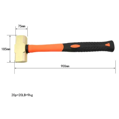 Brass Strike the Disassembled Parts Hand Tool High Quality Professional Manufacture Octagonal Hammer 20p for Power Plant
