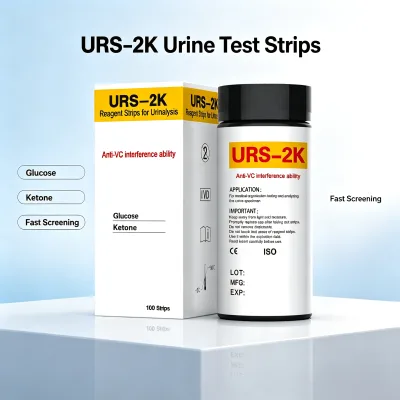 URS-2K Urine Test Strips 2 Parameters Ketone Protein Urinalysis Reagent Dipsticks Home Clinic Kidney Ketosis Test Strips