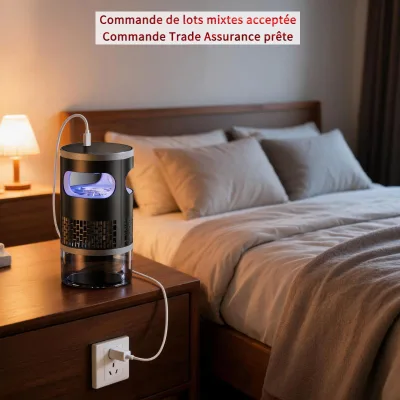 Solid State Lampe Anti Moustique Turbo Aspiration Silencieuse-Eco-Friendly UV Trap USB Portable for Bedroom and Living Room