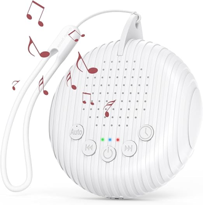 DWRL Portable White Noise Sound Machine 10 Non Looping Natural Soothing Sounds for Sleeping