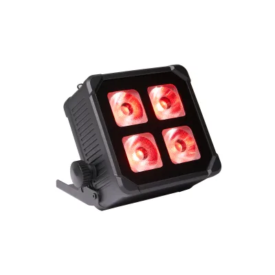 Waterproof 4*20w 6in1 RGBWA UV Wireless DMX LED Spotlight DJ Uplight Battery Slim Par Can Lighting for Wedding Club
