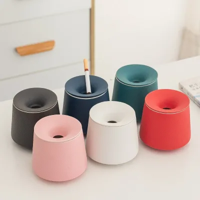 Ashtray Household Business Creative Meeting Office Living Room Ashproof Ceramic Windproof Ashtray Manufacturers Wholesale