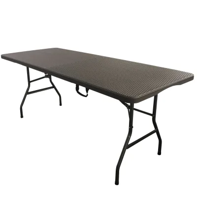 American Modern Outdoor Foldable Rattan Plastic Table 8ft High Quality for Events Weddings Living Room Use