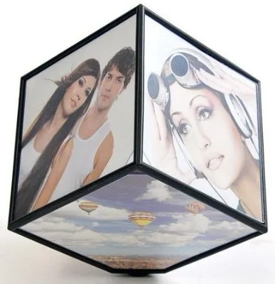 Electric Automatic Rotating Picture Frame Creative Household Revolving Multi Picture Frame Automatic Rotating Magically Displays