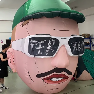 Custom Inflatable Man Head Blow up Advertising Man Character