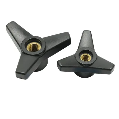 Triangular Arrow Pull Handle Black Matte Blue Cap Center Cylindrical Adjustable Industrial Manufacturer Engineering