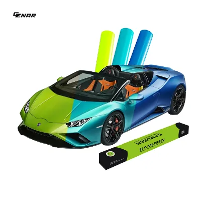 Hot Sale Air Bubble Free 7.5Mil Color Changing Auto Vinyl Sticker Paint Protective Turquoise Green Car Tpu Wrap Film