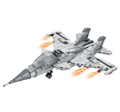 2022 Military War Plane Robot 2-in-1 Building Block Toy