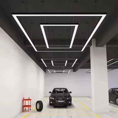 Factory Price Seamless Line Lights Aluminum Profile Led Linear Light Customized Black Led Strip Light for Garage
