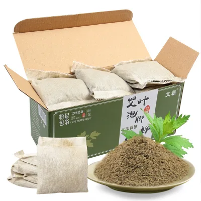 Mugwort Foot Soak Bags - Natural Artemisia Argyi Herbal Bags for Foot Detox, Circulation Boost and Relaxation, 24 Bags/Box