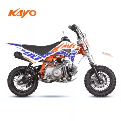 High Performance KAYO TS90 Fuel Motorbike Electric Kick Start Mini Cross Motorcycle for Kids