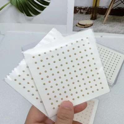 Wellness Gold Facial Dots Ear Point Auricular Stickers Ear Seed Patch Ear Pressure Acupuncture Beads Auricular Ear Seeds