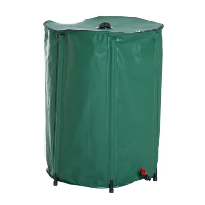 Foldable 400L PVC Garden Rain Barrel Irrigation System Water Butts Tank Made of Plastic