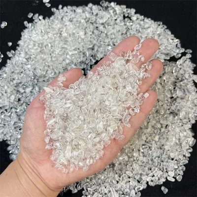 5-7mm Wholesale Natural Stones Clear Quartz Rock Crystals Polished Gravel Crystal Chips for Jewelry Home Decoration
