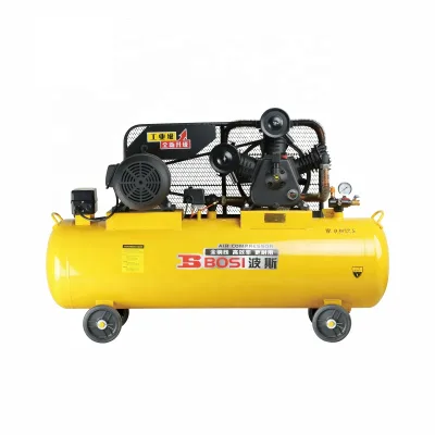 Single Stage Belt Driven Piston Air Compressor Yellow Tyre Air Pressure Pump Car Portable 2 Hp Compressor Head Pump Air+pump