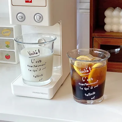 Hot Seller High Quality Coffee Shop/House American Cold Brew Iced Latte Coffee Cup Japanese Cocktails clear Glass Mug