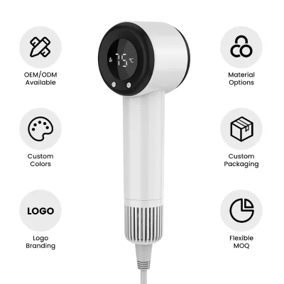 New BLDC Brushless Motor Hair Dryer Constant Temperature Ultra Lightweight Super Silent Ergonomic Handle Fast Blow Drying CE FCC