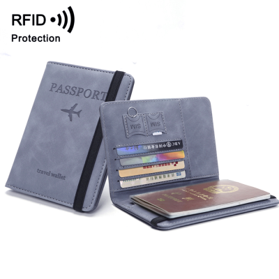 PU Leather Passport Holder Wallet, With RFID Blocking, for Women and Men