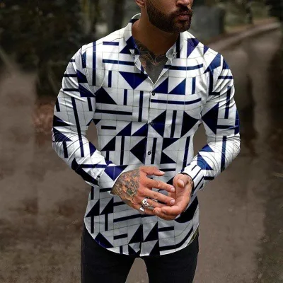 OEM Custom Logo Men's High Quality Long Sleeve Casual Shirt Floral Pattern Breathable Quick Dry Sustainable Anti-Wrinkle