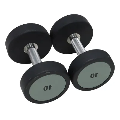 Gym Dumbbell Weights Strength Training Round Rubber Dumbbell Set Cheap Direct Manufacture Fastest Production Time
