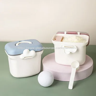 Customized milk powder container, portable storage, baby milk powder box, large capacity snack cup with spoon