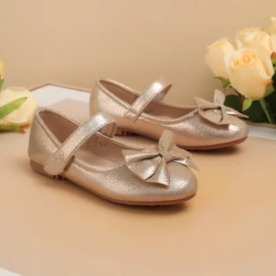 Cross-border Girls Polyurethane Princess Shoes Spring/autumn New Arrival Breathable Non-slip velcro Closure Korean Style