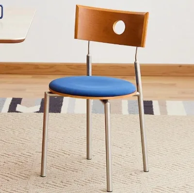 Mid-Century Solid Wood Dining Chairs, Designer Retro Chairs for Wabi-Sabi & French Nordic Aesthetic
