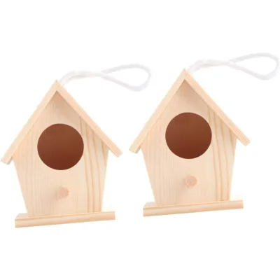 Wooden Artificial Bird's Nest Parrot Bird's Nest Set Outdoor Decoration: Suitable for Home, Shop, Office Decoration.