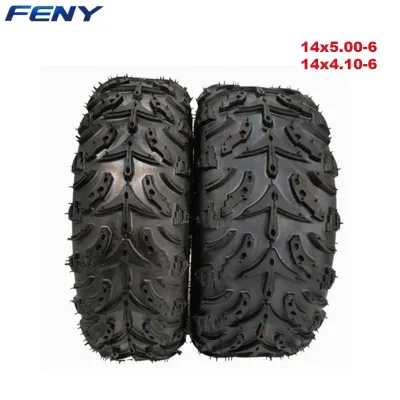 14x5.00-6 Tubeless Tire for Snow Blower Lawn Mower Go Kart ATV Vacuum Tyre 14x4.10-6 Off-Road Replacement Parts