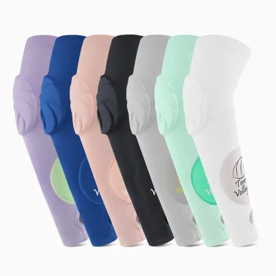 Arm Sleeves for Volleyball 2 Pieces Padded Sleeves Arm Guard With Protection Pads and Thumb Hole for Teens Adults Recreational