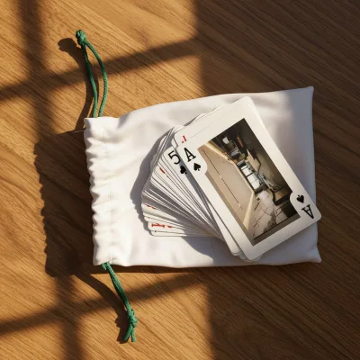 Printing Playing Cards in a White Pouch Bag Custom Adult Poker Playing Cards Deck with Pouch Bag for Gaming and Gifting