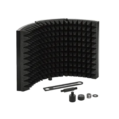 Professional Recording Sound-absorbing Foam Board Foldable Steel Studio Microphone Isolation Cover